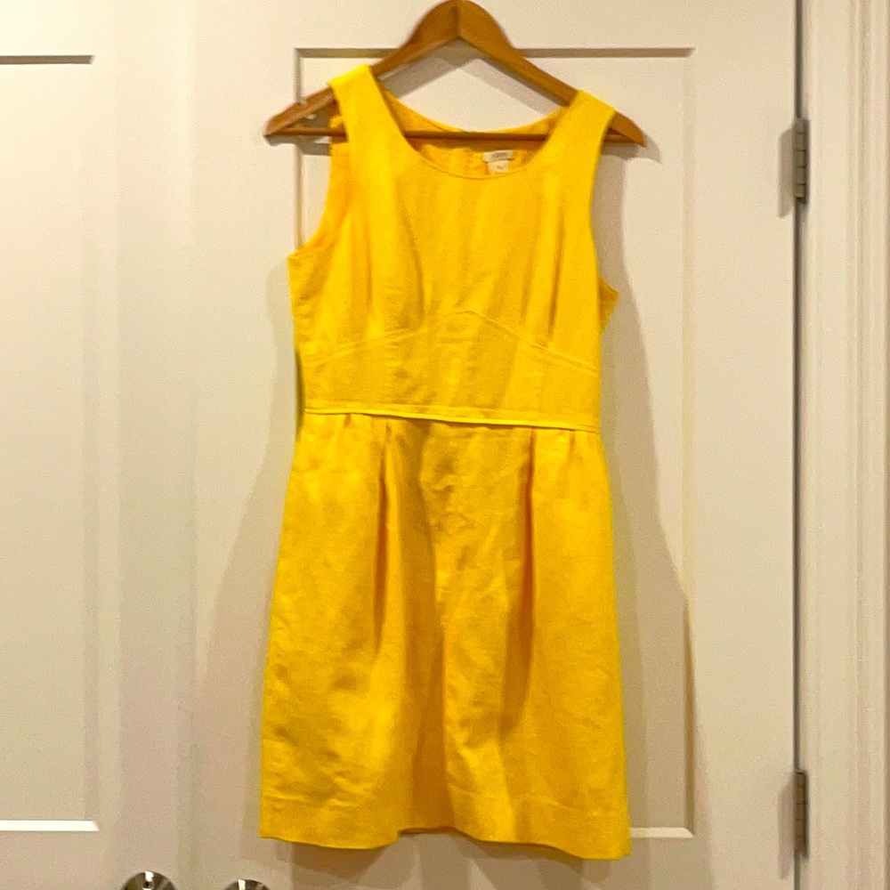 Yellow linen dress - J Crew